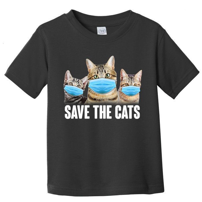 Save The Cats Face Mask Pandemic Toddler T-Shirt