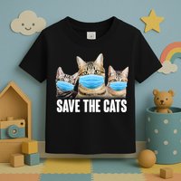 Save The Cats Face Mask Pandemic Toddler T-Shirt