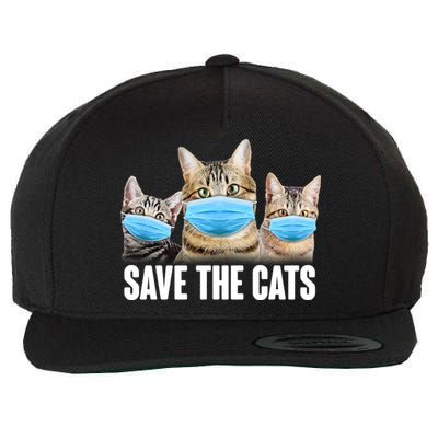 Save The Cats Face Mask Pandemic Wool Snapback Cap