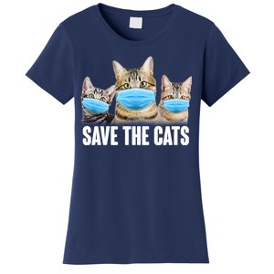 Save The Cats Face Mask Pandemic Women's T-Shirt