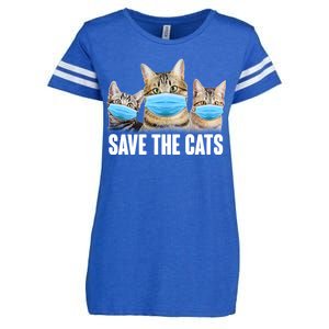 Save The Cats Face Mask Pandemic Enza Ladies Jersey Football T-Shirt