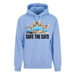 Save The Cats Face Mask Pandemic Unisex Surf Hoodie