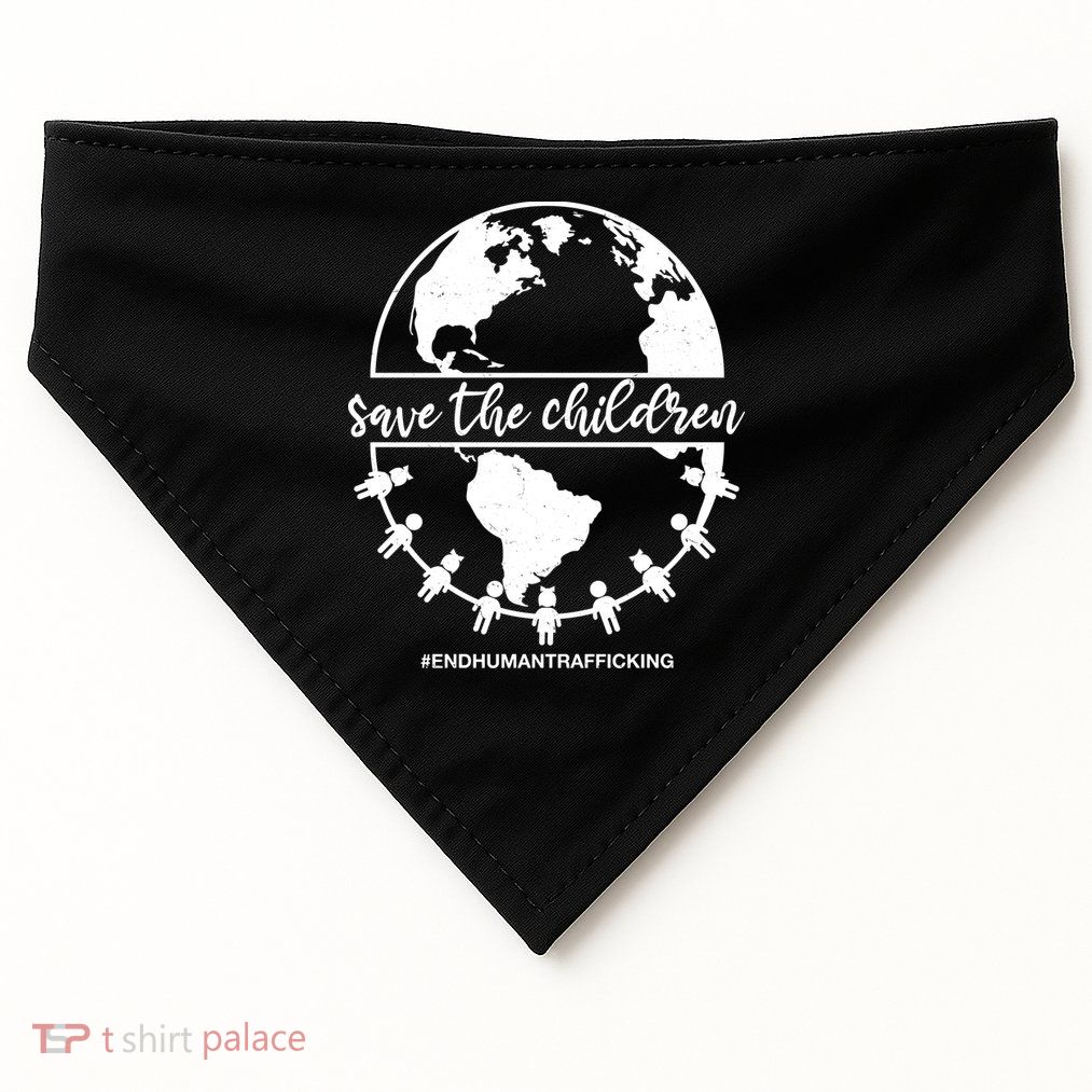 Save The Children End Human Trafficking USA-Made Doggie Bandana