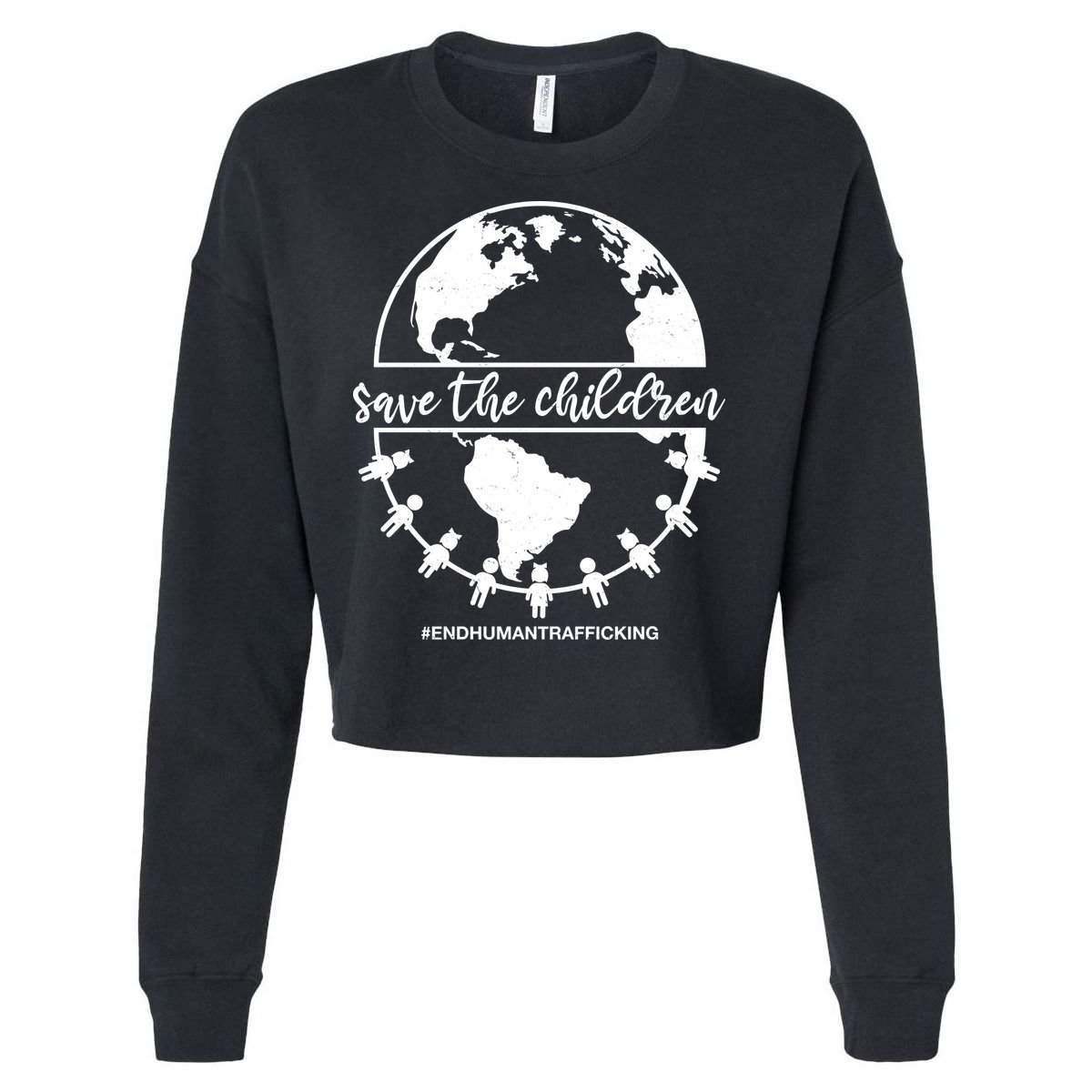 Save The Children End Human Trafficking Cropped Pullover Crew