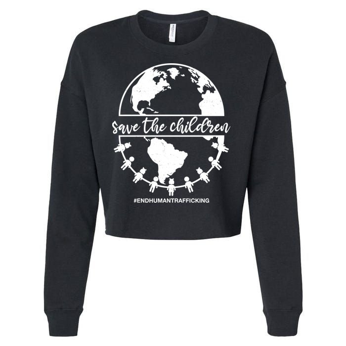 Save The Children End Human Trafficking Cropped Pullover Crew