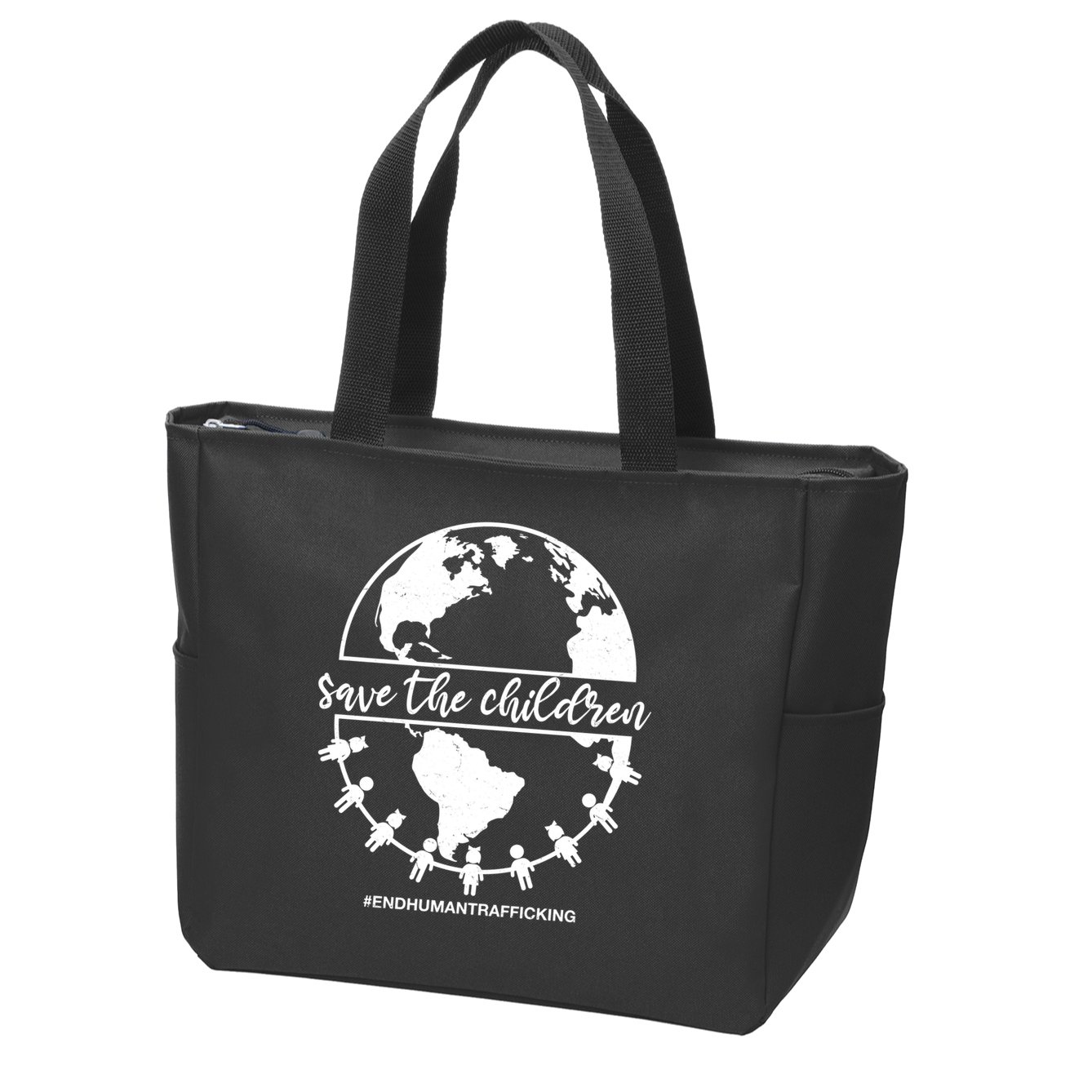 Save The Children End Human Trafficking Zip Tote Bag