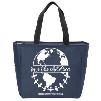 Save The Children End Human Trafficking Zip Tote Bag