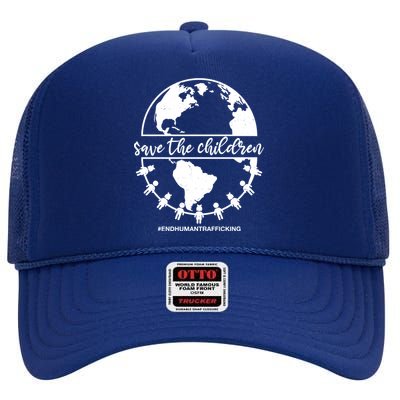 Save The Children End Human Trafficking High Crown Mesh Back Trucker Hat