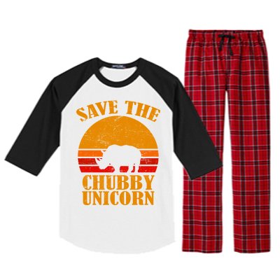 Save The Chubby Unicorn Distressed Sun Raglan Sleeve Pajama Set