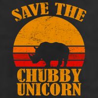 Save The Chubby Unicorn Distressed Sun Trucker Hat