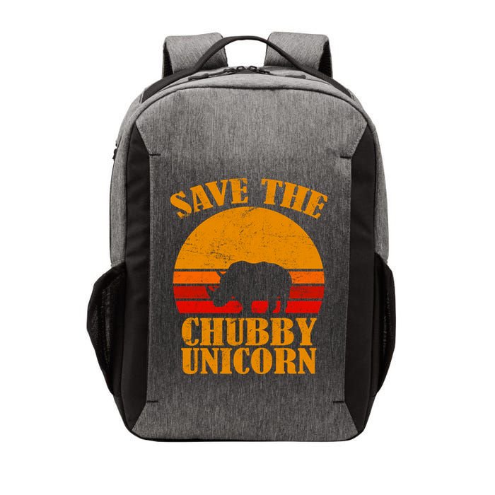 Save The Chubby Unicorn Distressed Sun Vector Backpack