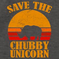 Save The Chubby Unicorn Distressed Sun Vector Backpack