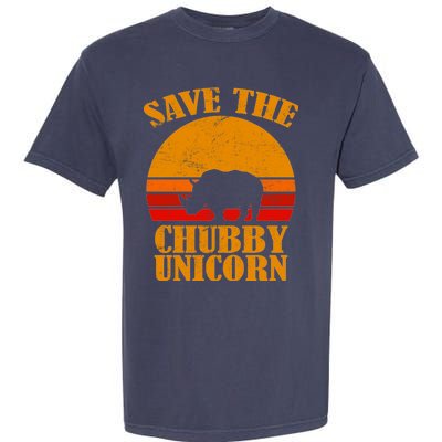 Save The Chubby Unicorn Distressed Sun Garment-Dyed Heavyweight T-Shirt