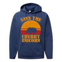 Save The Chubby Unicorn Distressed Sun Performance Fleece Hoodie