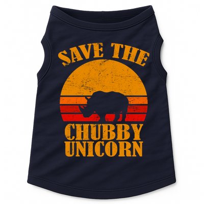 Save The Chubby Unicorn Distressed Sun Doggie Tank