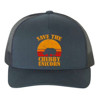 Save The Chubby Unicorn Distressed Sun Yupoong Adult 5-Panel Trucker Hat