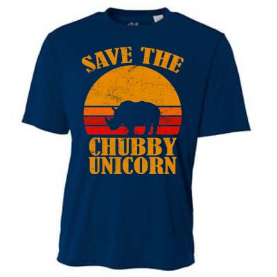 Save The Chubby Unicorn Distressed Sun Cooling Performance Crew T-Shirt