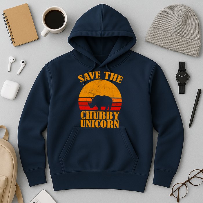 Save The Chubby Unicorn Distressed Sun Hoodie