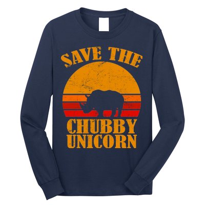 Save The Chubby Unicorn Distressed Sun Long Sleeve Shirt