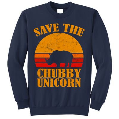 Save The Chubby Unicorn Distressed Sun Sweatshirt