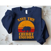 Save The Chubby Unicorn Distressed Sun Sweatshirt