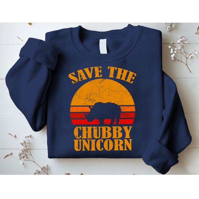 Save The Chubby Unicorn Distressed Sun Sweatshirt