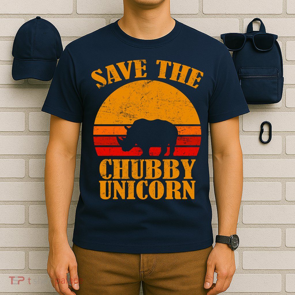 Save The Chubby Unicorn Distressed Sun T-Shirt