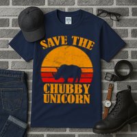 Save The Chubby Unicorn Distressed Sun Tall T-Shirt
