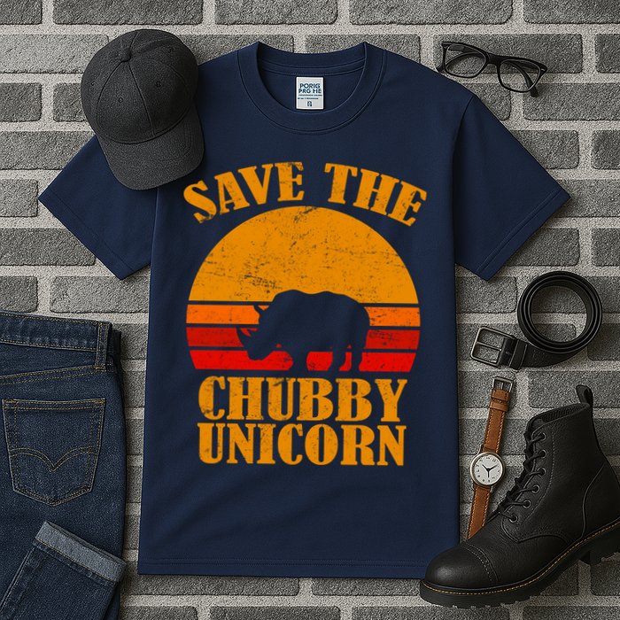Save The Chubby Unicorn Distressed Sun Tall T-Shirt