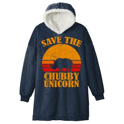 Save The Chubby Unicorn Distressed Sun Hooded Wearable Blanket