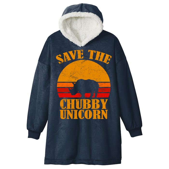 Save The Chubby Unicorn Distressed Sun Hooded Wearable Blanket