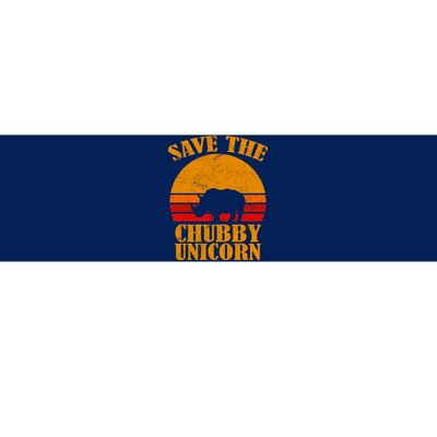 Save The Chubby Unicorn Distressed Sun Bumper Sticker