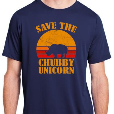 Save The Chubby Unicorn Distressed Sun Adult ChromaSoft Performance T-Shirt