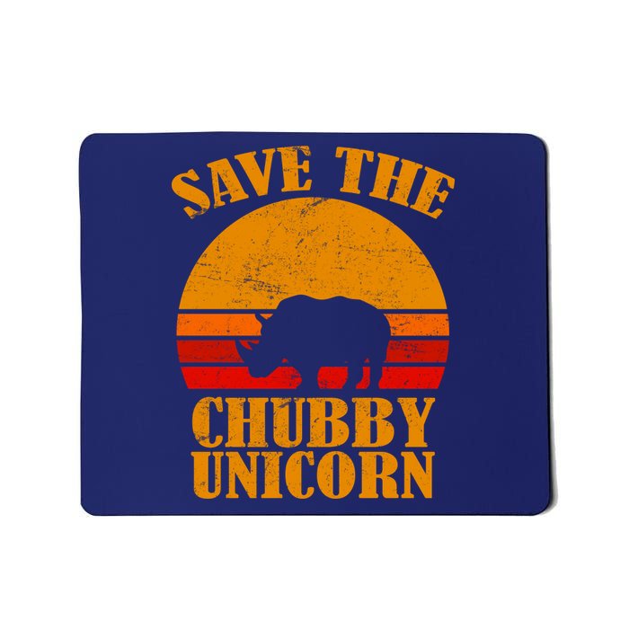 Save The Chubby Unicorn Distressed Sun Mousepad