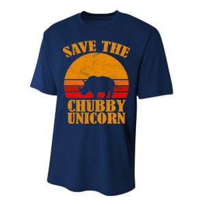 Save The Chubby Unicorn Distressed Sun Performance Sprint T-Shirt