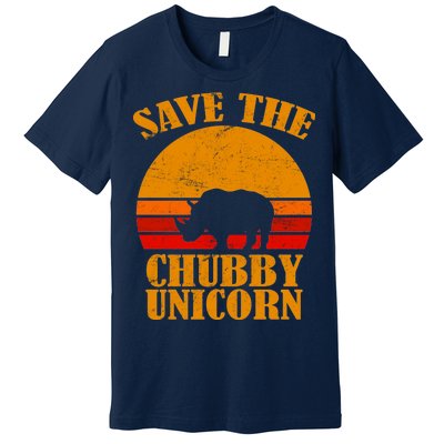 Save The Chubby Unicorn Distressed Sun Premium T-Shirt