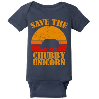 Save The Chubby Unicorn Distressed Sun Baby Bodysuit