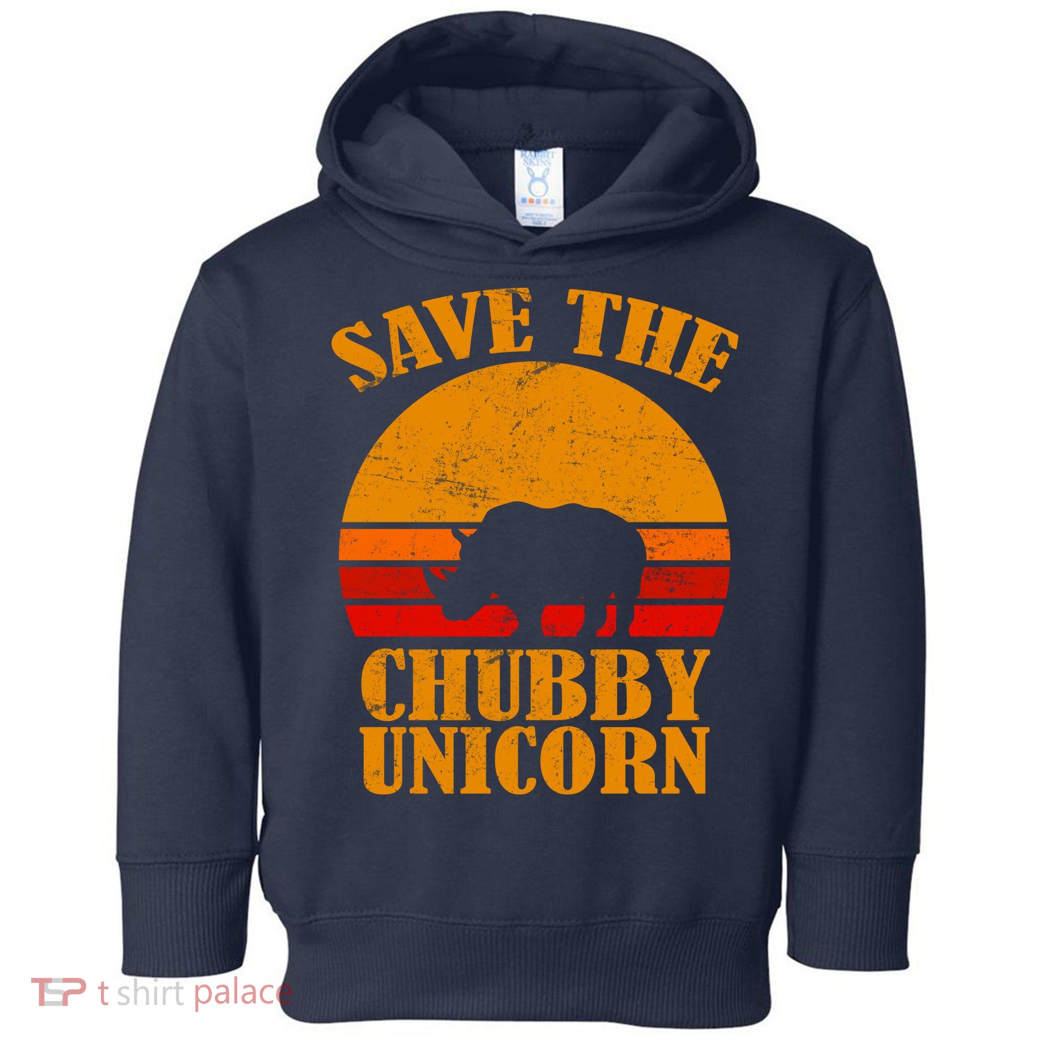 Save The Chubby Unicorn Distressed Sun Toddler Hoodie