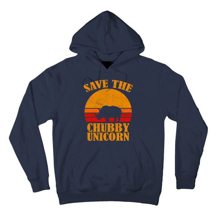 Save The Chubby Unicorn Distressed Sun Tall Hoodie