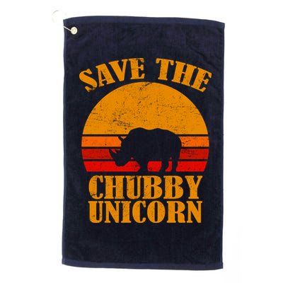 Save The Chubby Unicorn Distressed Sun Golf Towel