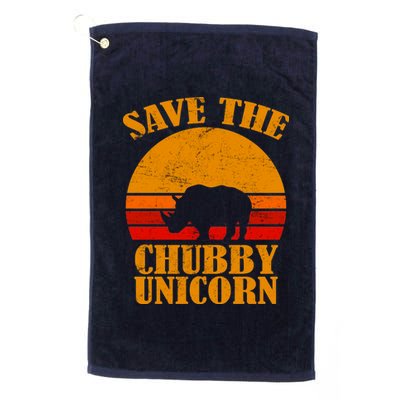 Save The Chubby Unicorn Distressed Sun Platinum Collection Golf Towel