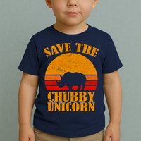 Save The Chubby Unicorn Distressed Sun Toddler T-Shirt
