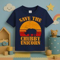 Save The Chubby Unicorn Distressed Sun Toddler T-Shirt