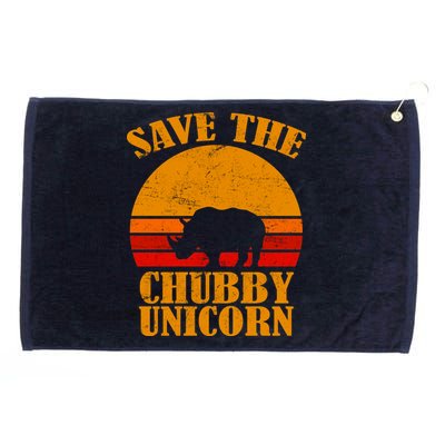 Save The Chubby Unicorn Distressed Sun Grommeted Golf Towel