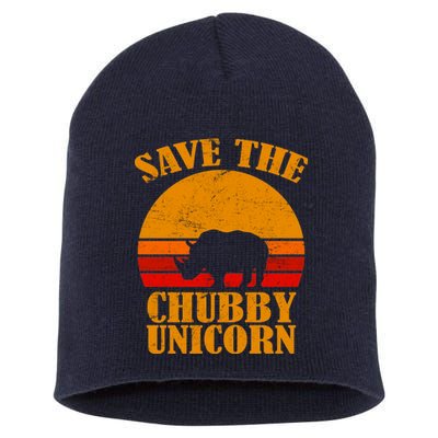 Save The Chubby Unicorn Distressed Sun Short Acrylic Beanie