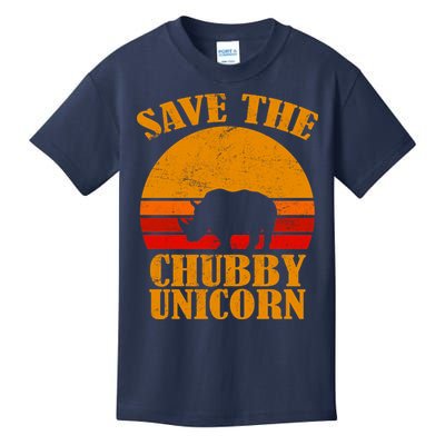 Save The Chubby Unicorn Distressed Sun Kids T-Shirt
