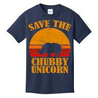 Save The Chubby Unicorn Distressed Sun Kids T-Shirt