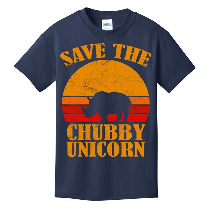 Save The Chubby Unicorn Distressed Sun Kids T-Shirt