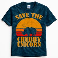 Save The Chubby Unicorn Distressed Sun Kids Tie-Dye T-Shirt