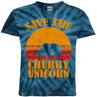 Save The Chubby Unicorn Distressed Sun Kids Tie-Dye T-Shirt